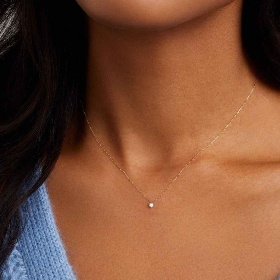 Floating Diamond Necklace