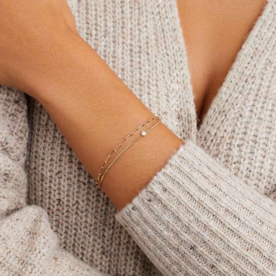 14k Gold Parker Mini Bracelet