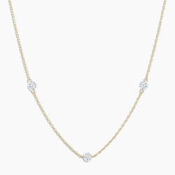 Floating Diamond Stationary Trio Necklace