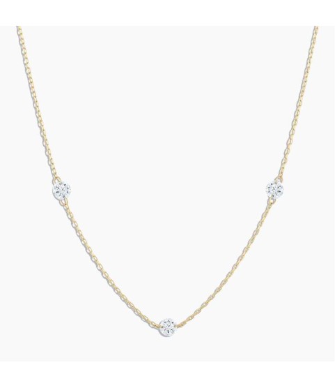 Floating Diamond Stationary Trio Necklace