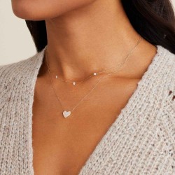 Floating Diamond Stationary Trio Necklace