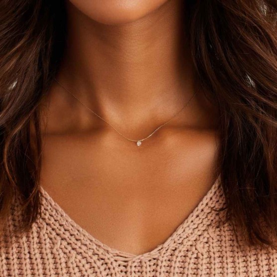 Floating Diamond Statement Necklace