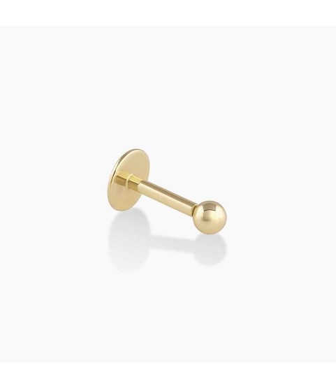 14k Gold Newport Threaded Flat Back Stud