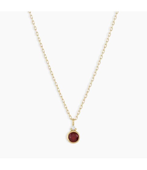 Garnet Birthstone Necklace