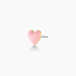 Blush Heart Charm Stud