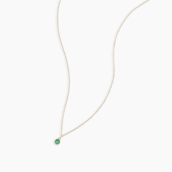 Emerald Birthstone Necklace