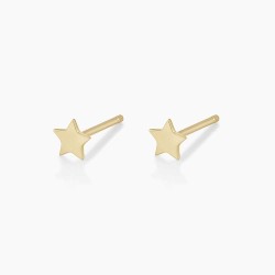 14k Gold Star Studs