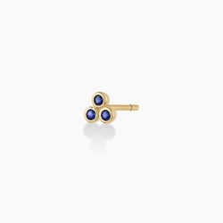 Classic Blue Sapphire Trio Stud