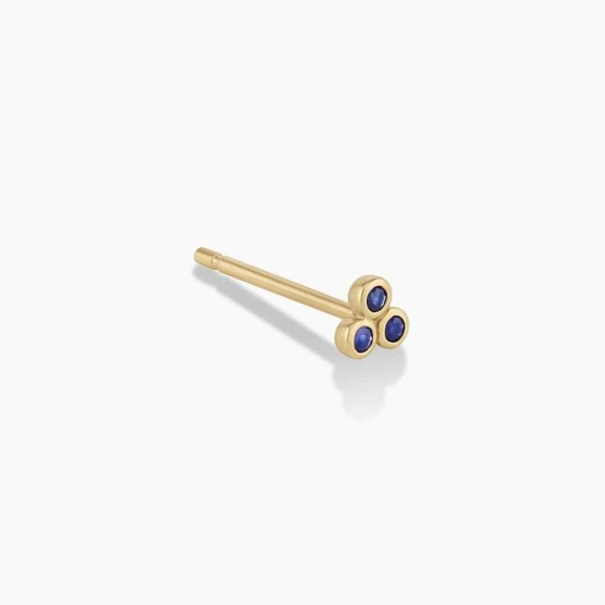 Classic Blue Sapphire Trio Stud