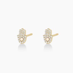 Diamond Hamsa Studs