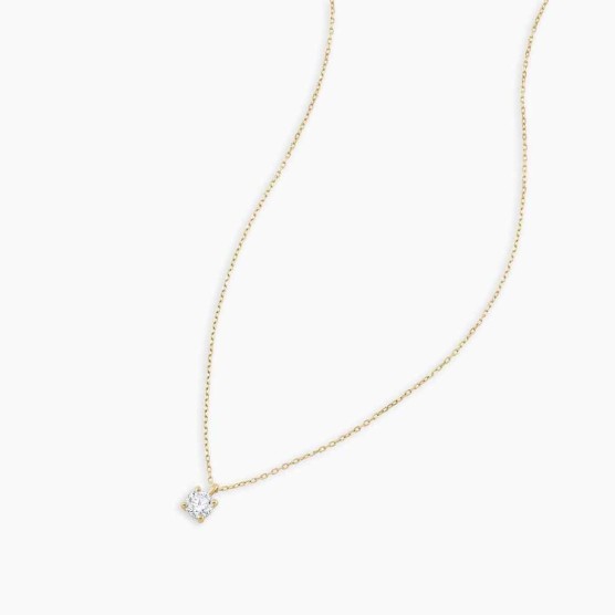 Diamond Solitaire 4 mm Necklace