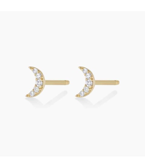 Diamond Crescent Studs