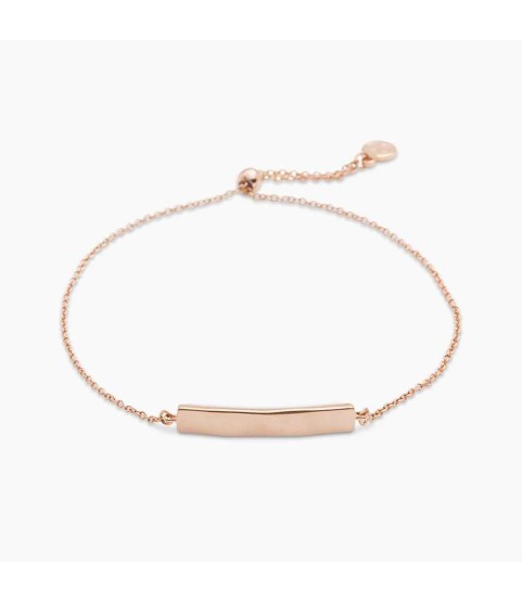 Bespoke Plate Adjustable Bracelet (Rose Gold)