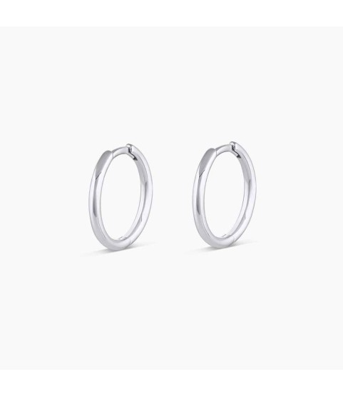 14k White Gold Classic 11 mm Huggies