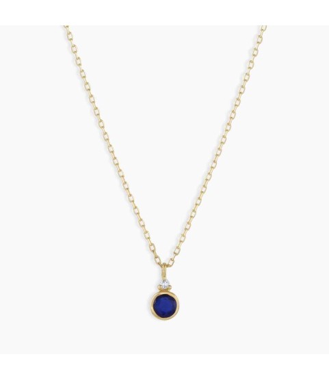 Blue Sapphire Birthstone Necklace