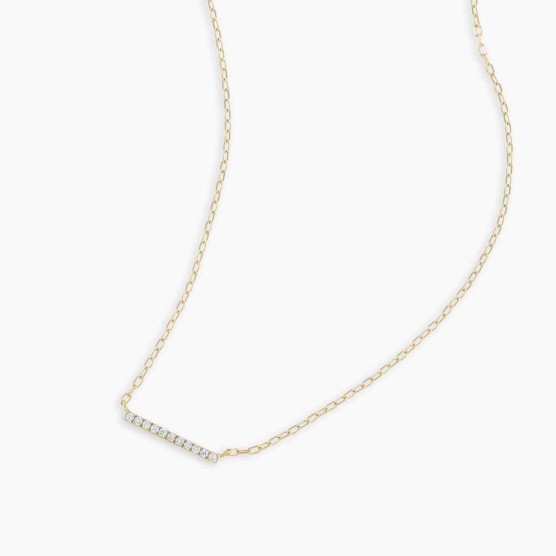 Diamond Bar Necklace