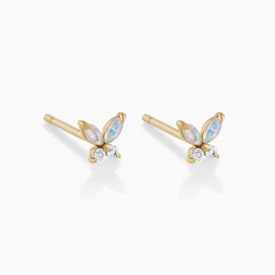 Opal Butterfly Studs