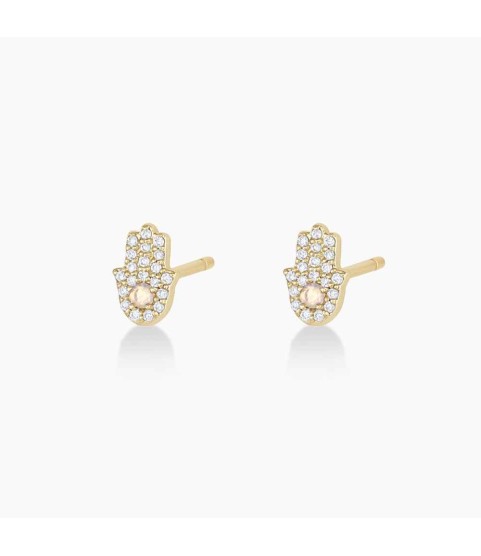 Diamond Hamsa Studs