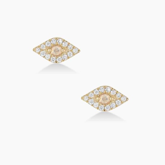 Diamond Evil Eye Studs