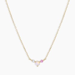 Diamond and Pink Sapphire Necklace