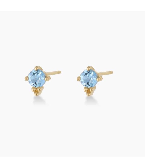 Blue Topaz Trinity Studs