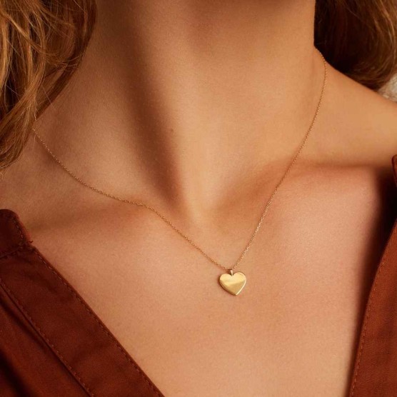 14k Gold Heart Necklace