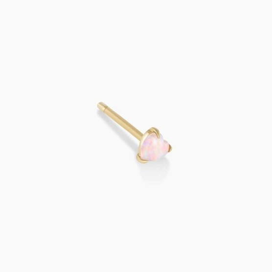 Opal Heart Stud