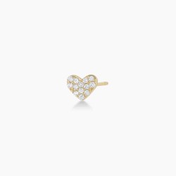 Diamond Pavé Heart Stud