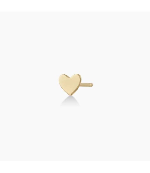 14k Gold Heart Stud