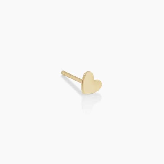 14k Gold Heart Stud