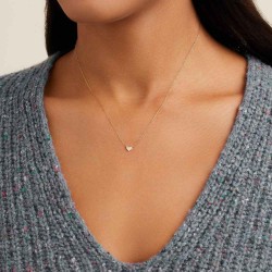 Diamond Pavé Heart Charm Necklace