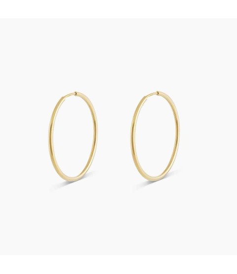 14k Gold Classic 22mm Hoops