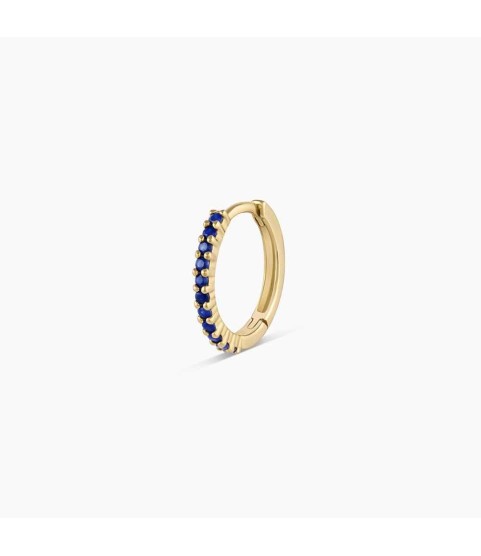 Blue Sapphire Pavé 11 mm Huggie