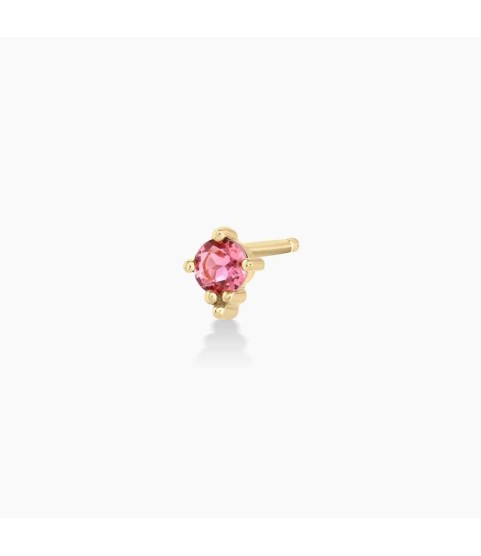 Pink Tourmaline Trinity Stud