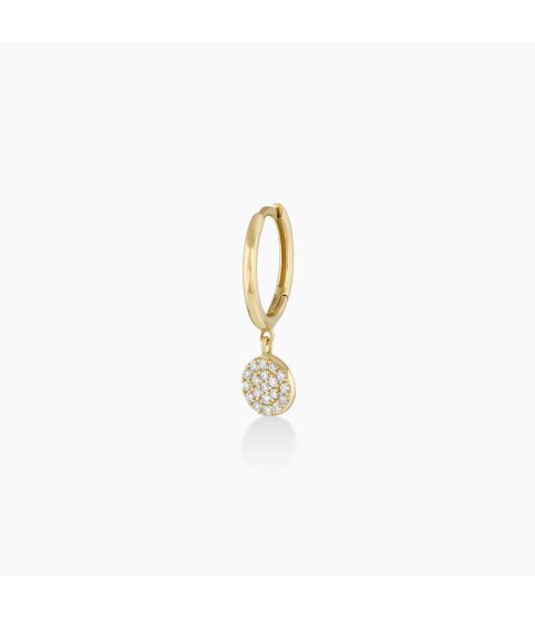 Diamond Pavé Charm Huggie