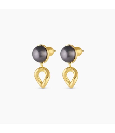 Lou Pearl Earrings (Black)