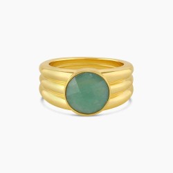 Power Gemstone Reed Ring for Luck